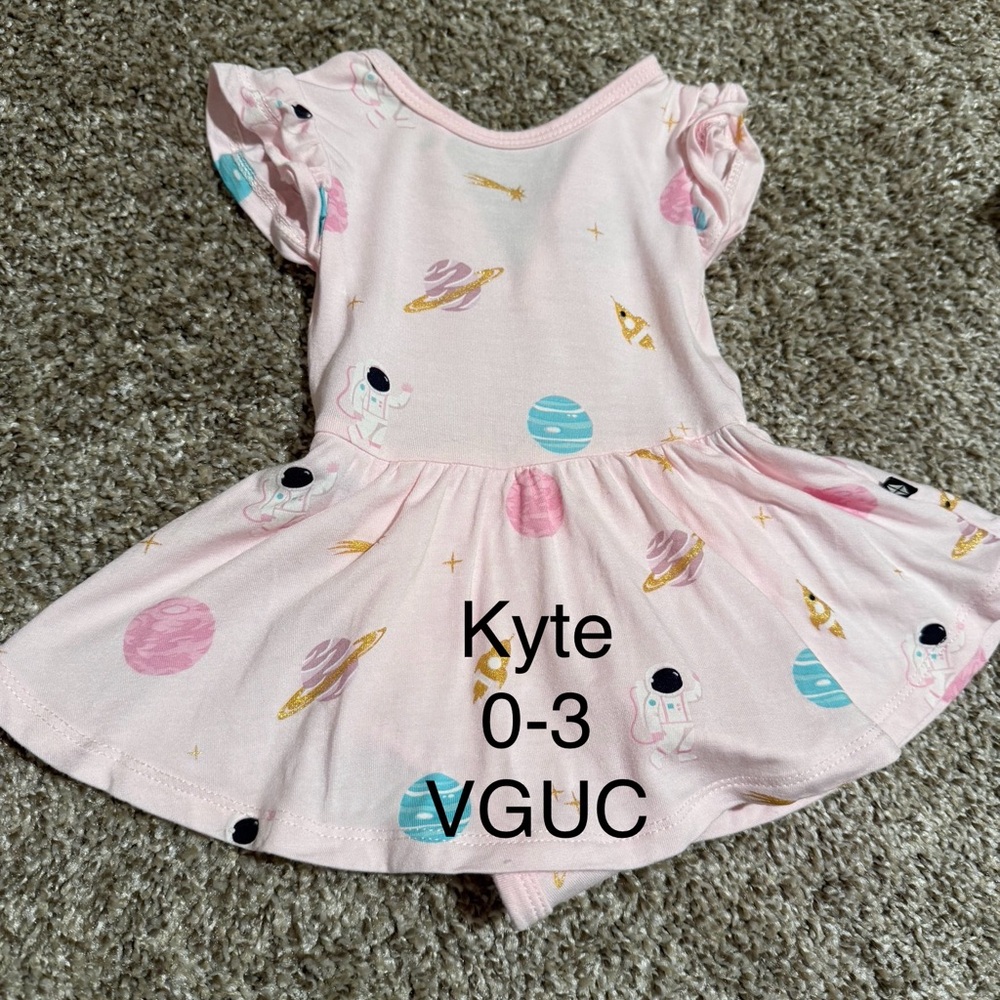 Kyte baby Sakura space twirl bodysuit dress